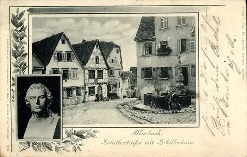 Ak Marbach am Neckar, Schillerstraße, Schillerhaus