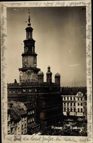 Foto Ak Poznań Posen, Rathaus