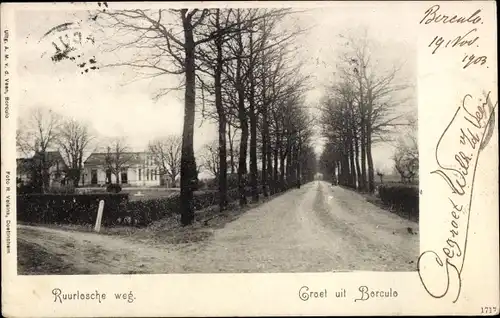 Ak Borculo Gelderland, Ruurlosche weg