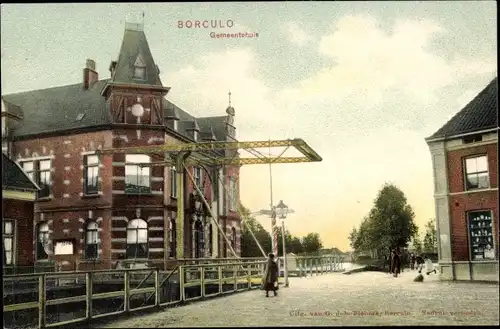 Ak Borculo Gelderland, Gemeentehuis