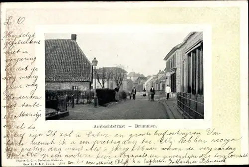 Passepartout Ak Brummen Gelderland, Ambachtstraat