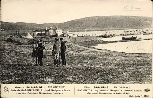 Ak Thessaloniki Griechenland, Amiral Gueprate, General Baumann, I. WK