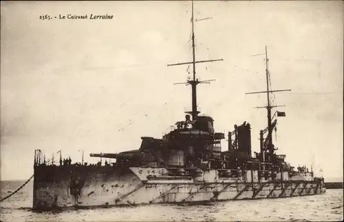 Ak Französisches Kriegsschiff Lorraine, Französische Marine