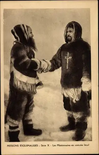 Ak-Eskimo-Missionen, Missionare in lokaler Tracht, Oblaten der Unbefleckten Jungfrau Maria