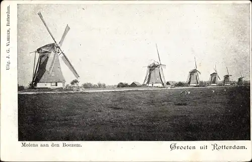 Ak Rotterdam Südholland Niederlande, Windmühlen