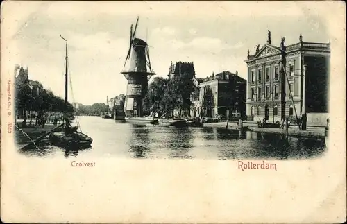 Ak Rotterdam Südholland Niederlande, Coolvest, Windmühle