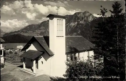 Ak Leysin Kanton Waadt, Village, La Chapelle catholique