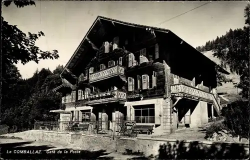 Ak Comballaz Ormont Dessous Kanton Waadt, Cafe de la Poste