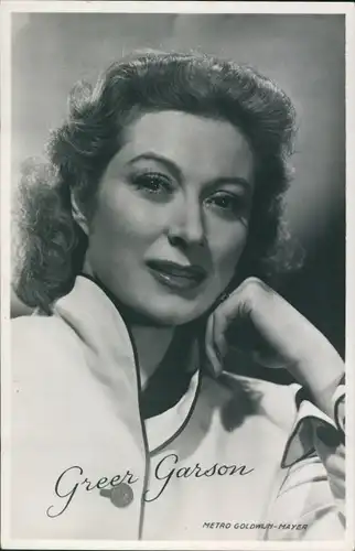 Ak Schauspielerin Greer Garson, Portrait