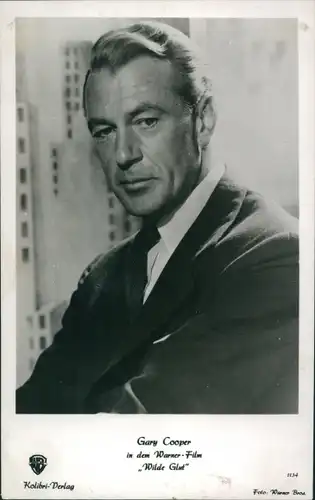 Ak Schauspieler Gary Cooper in Wilde Glut, Portrait