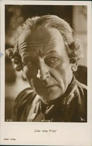 Ak Schauspieler Otto Gebühr, Portrait, Film der alte Fritz, Ross 87/8