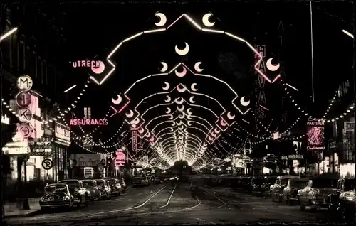 Ak Bruxelles Brüssel, Les Feeries lumineuses, Boulevard Adolphe Max