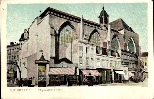 Ak Bruxelles Brüssel, L'Église Saint Nicolas