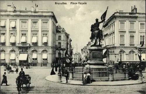Ak Bruxelles Brüssel, Place Royale