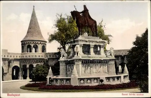 Ak Budapest Ungarn, Sankt Stefans Monument