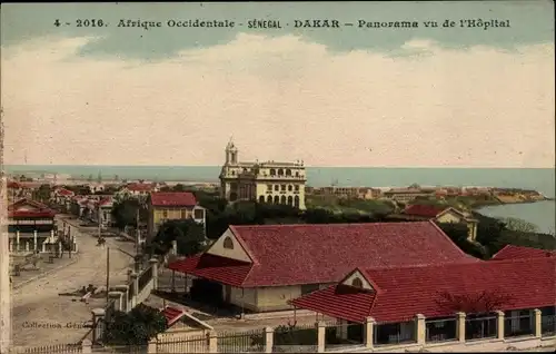 Ak Dakar, Senegal, Panorama vom Krankenhaus aus gesehen