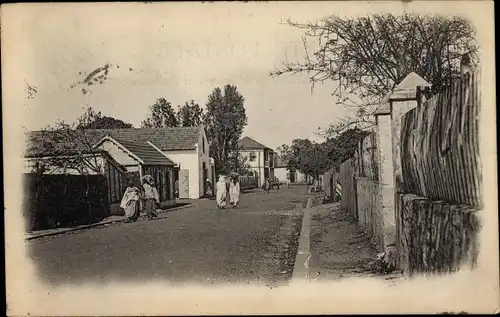 Ak Dakar Senegal, Straßenpartie, Passanten