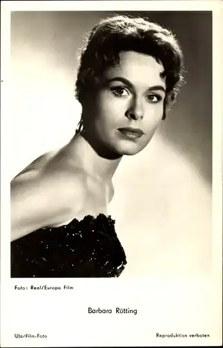 Ak Schauspielerin Barbara Rütting, Portrait