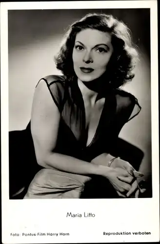 Ak Schauspielerin Maria Litto, Portrait