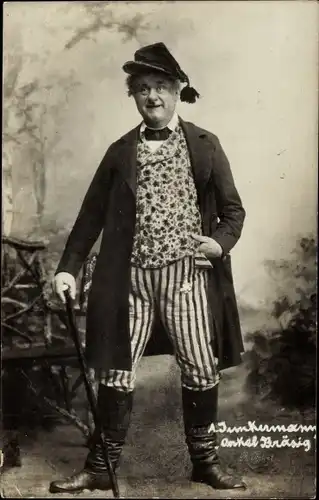 Foto Ak Schauspieler A. Junkermann als Onkel Bräsig