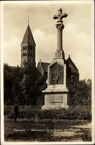 Ak Clervaux Clerf Luxembourg, Monument de la Guerre des Paysans
