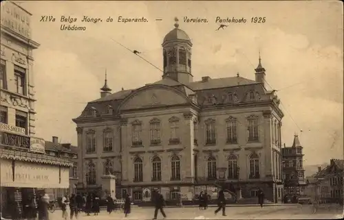 Postkarte Verviers Wallonie Lüttich, Belga Kongreso de Esperanto, Pfingsten 1925