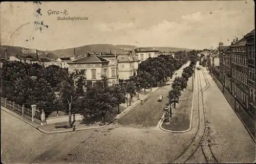 Ak Reuß Gera in Thüringen, Bahnhofstraße