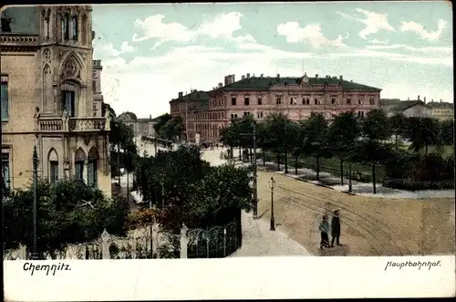 Ak Chemnitz in Sachsen, Hauptbahnhof