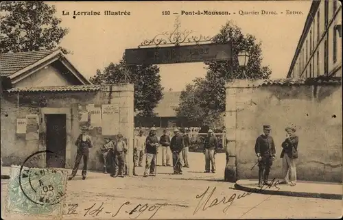 Ak Pont à Mousson Meurthe et Moselle, Quartier Duroc, Eingang