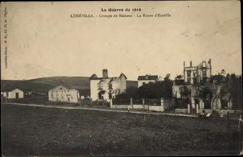 Ak Lunéville Meurthe et Moselle, zerstörte Häuser, Krieg 1914