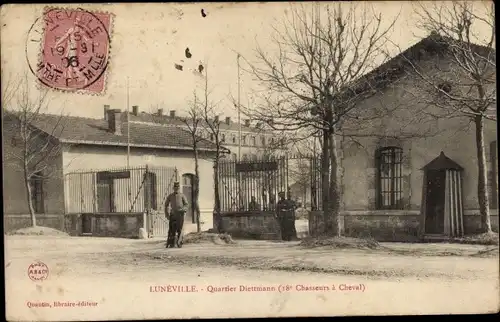 Ak Lunéville Meurthe et Moselle, Quartier Diettmann