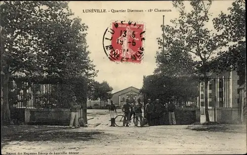 Ak Lunéville Meurthe et Moselle, Quartier Diettman, 18. Jäger