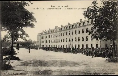 Ak Lunéville Meurthe et Moselle, Caserne Stainville, 2. Bataillon der Jäger