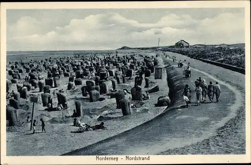 Ak Nordseebad Norderney Ostfriesland, Nordstrand, Strandkörbe