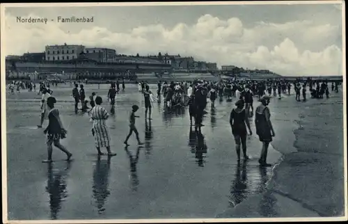 Ak Nordseebad Norderney Ostfriesland, Familienbad
