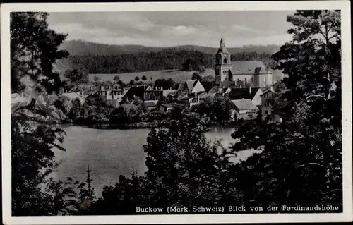 Ak Buckow in der Märkischen Schweiz, Blick von der Ferdinandshöhe