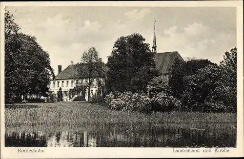 Ak Bordesholm in Holstein, Landratsamt, Kirche