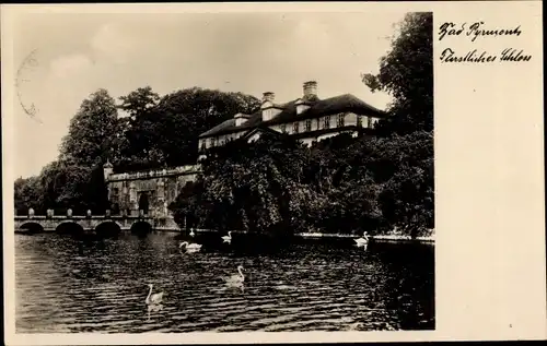 Ak Bad Pyrmont in Niedersachsen, Fürstliches Schloss, Außenansicht