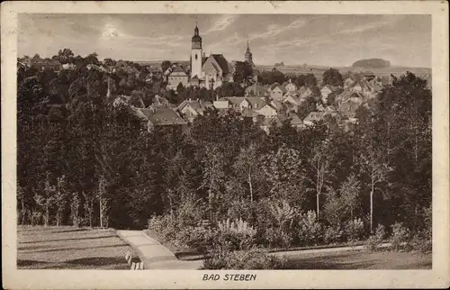 Ak Bad Steben in Oberfranken, Blick zum Ort