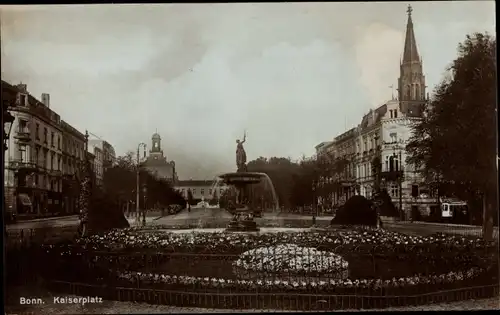 Ak Bonn am Rhein, Kaiserplatz, Springbrunnen