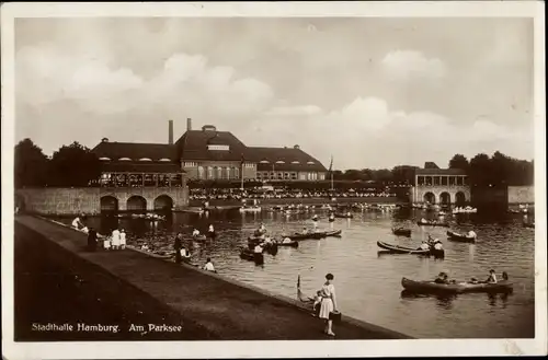 Ak Hamburg Mitte Altstadt, Stadthalle, Parksee