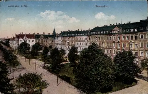 Ak Zwickau in Sachsen, Römerplatz