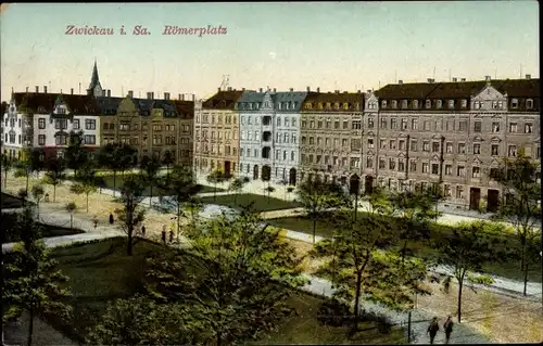 Ak Zwickau in Sachsen, Römerplatz