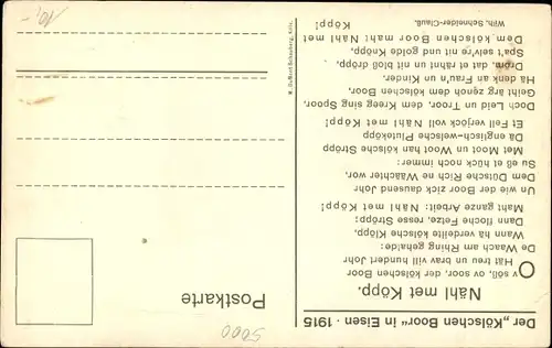 Ak Köln, Der Kölsche Boor in Eisen am Gürzenich, Kriegswahrzeichen 1915