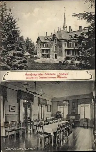 Ak Grünhain im Erzgebirge Sachsen, Genesungsheim