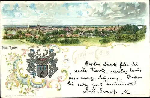 Wappen Litho Celle in Niedersachsen, Totalansicht