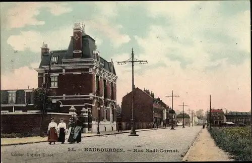 Ak Haubourdin Nord, Rue Sadi Carnot