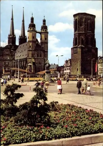 Ak Halle an der Saale, Markt, Kirche, Turm