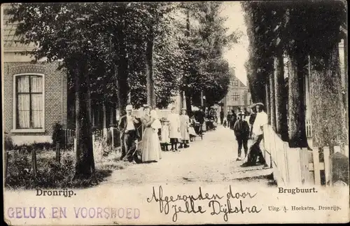 Ak Dronrijp Friesland Niederlande, Brugbuurt