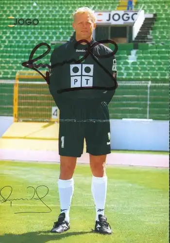 Ak Fußballer Peter Boleslaw Schmeichel, Portrait, Autogramm